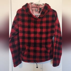HYFVE Red and Black Checkered Sweater